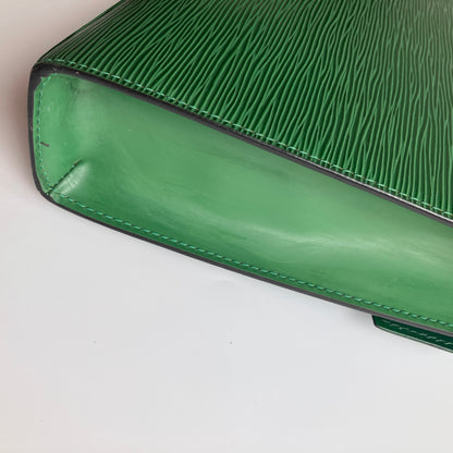 Louis Vuitton Vintage Malesherbes Green Epi Top Handle Bag