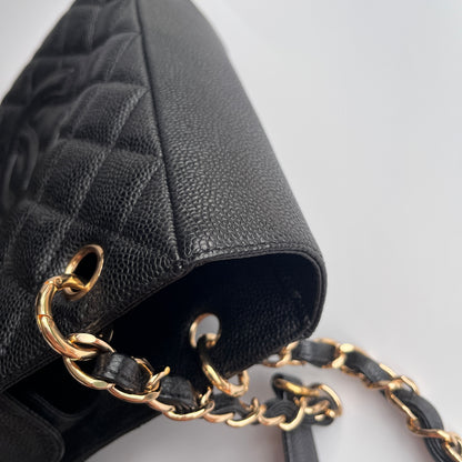 Chanel Vintage Black Caviar PST Tote Bag