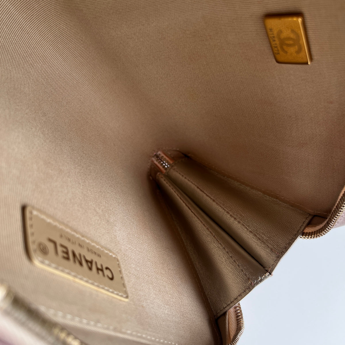 Chanel Quilted Gradient Metallic Lambskin Like A Wallet Flap Crossbody Bag