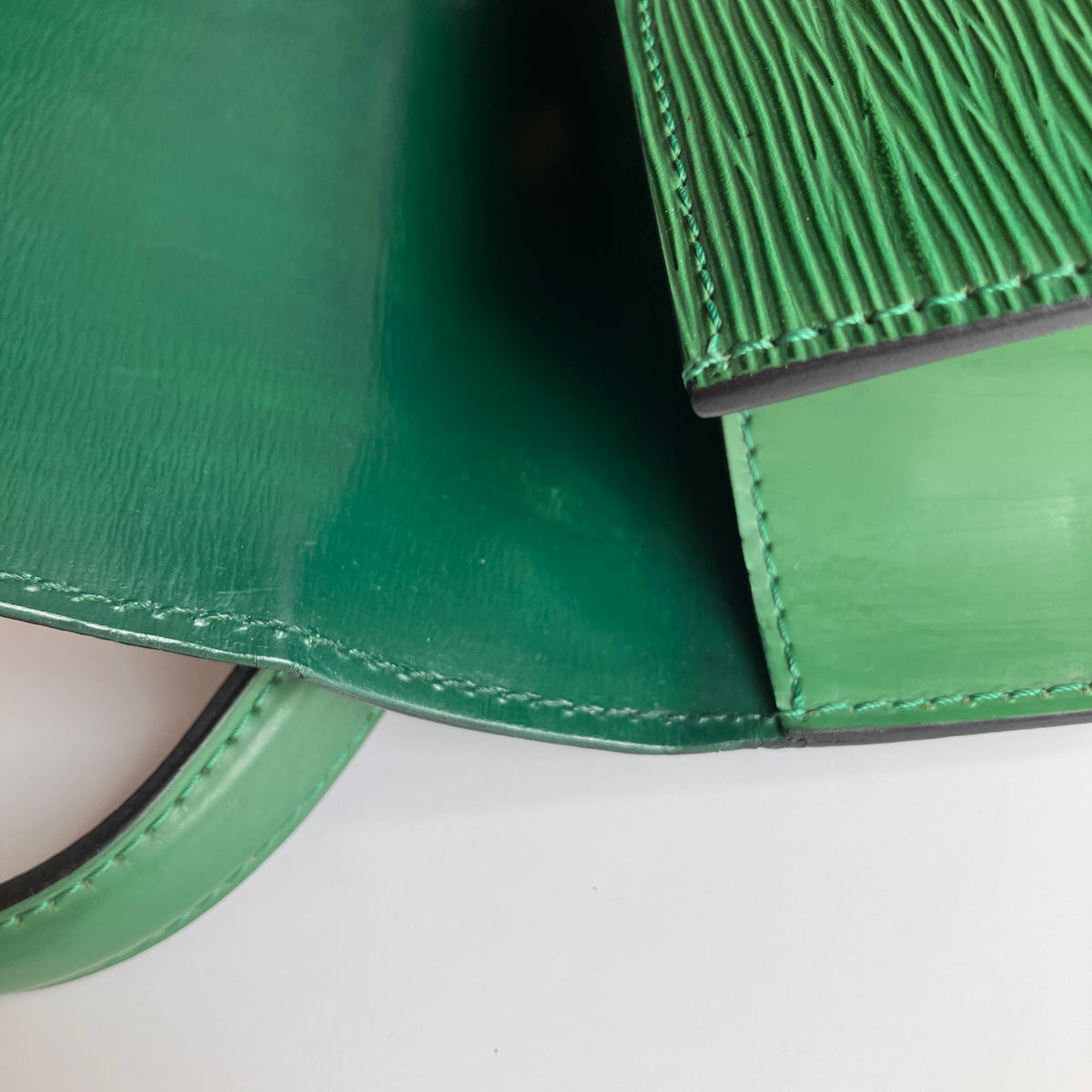 Louis Vuitton Vintage Malesherbes Green Epi Top Handle Bag