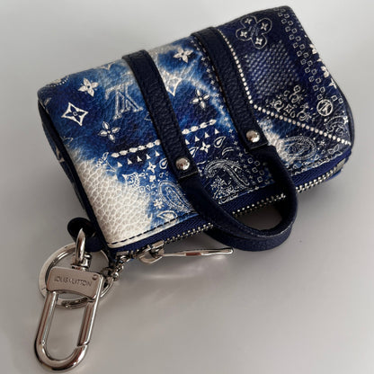 Louis Vuitton Blue Bandana Porto Craie Pouch/ Key Charm