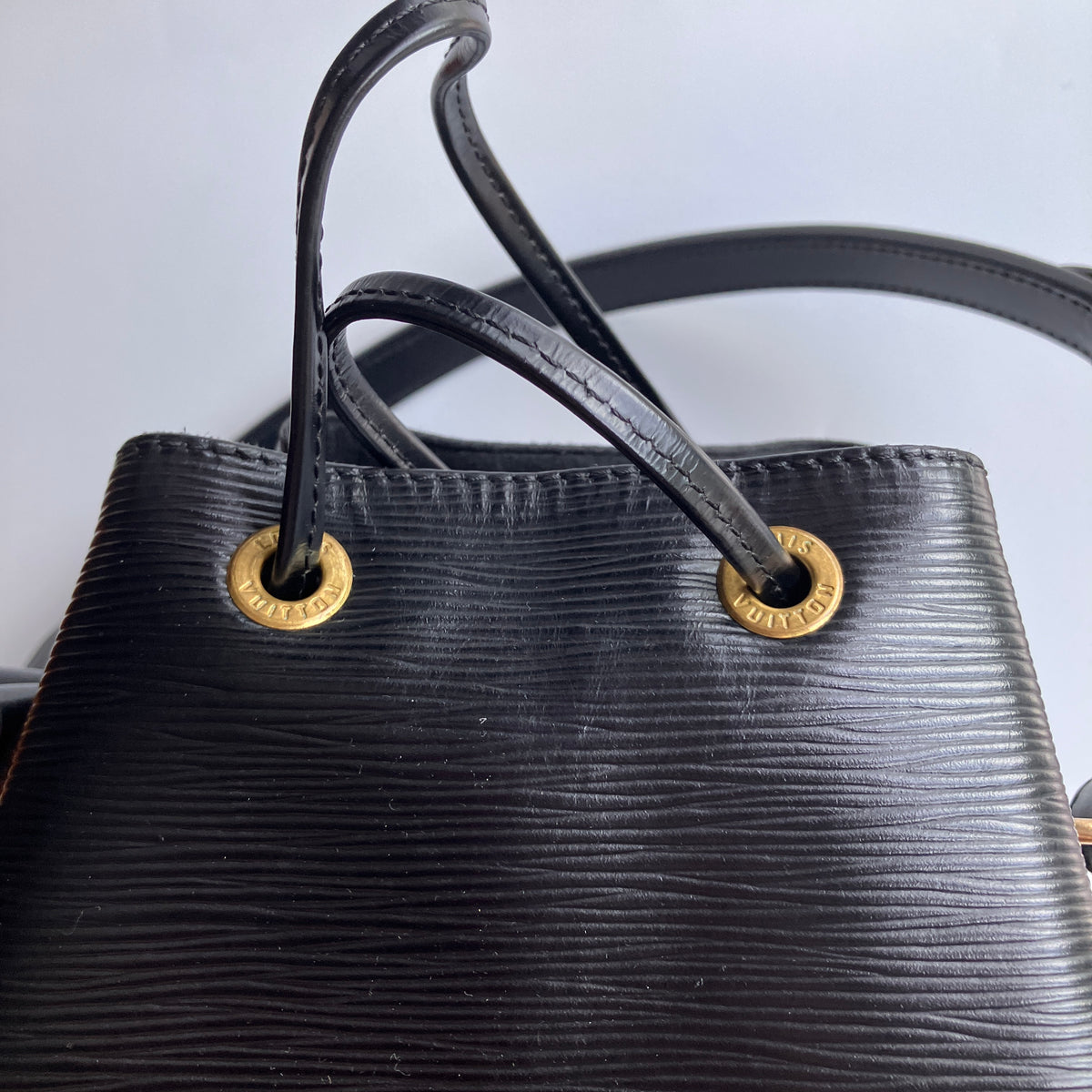 Louis Vuitton Vintage Petit Noé Black Epi Bucket Bag