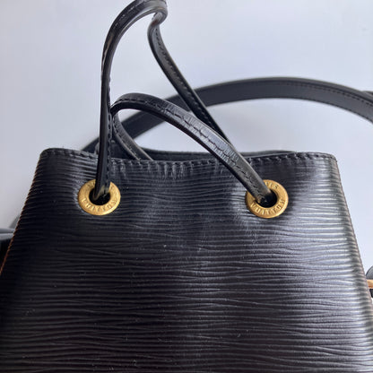 Louis Vuitton Vintage Petit Noé Black Epi Bucket Bag