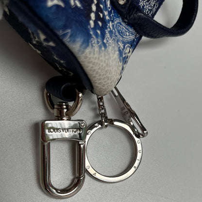 Louis Vuitton Blue Bandana Porto Craie Pouch/ Key Charm