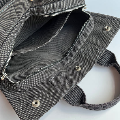 Hermes Herline PM Gray Canvas Tote Bag