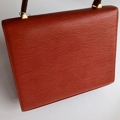 Louis Vuitton Vintage Malesherbes Brown Epi Top Handle Bag