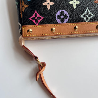 Louis Vuitton x Takashi Murakami Black Multicolor Pochette