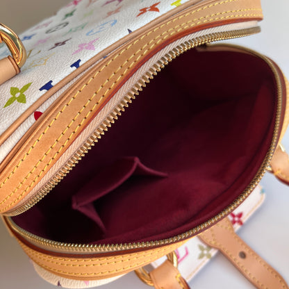 Louis Vuitton x Takashi Murakami White Multicolor Priscilla Handbag