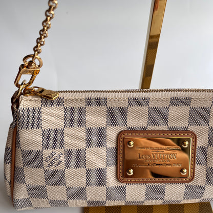 Louis Vuitton Eva PM Damier Azur Clutch/ Crossbody Bag