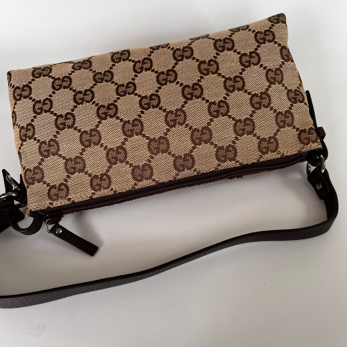 Gucci Vintage GG Canvas Small Pochette