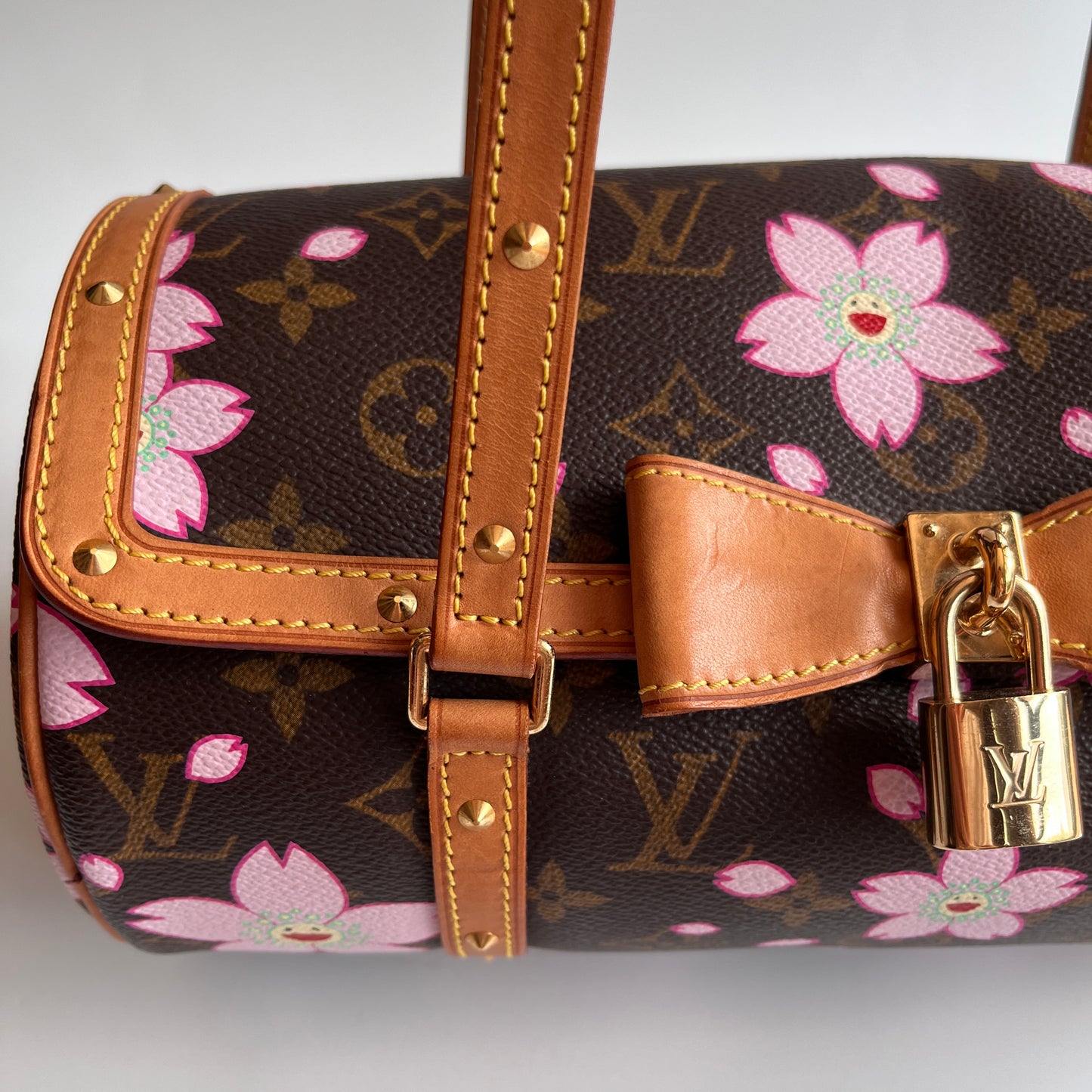 Louis Vuitton x Takashi Murakami Papillon Cherry Blossoms Top Handle Bag NO KEY