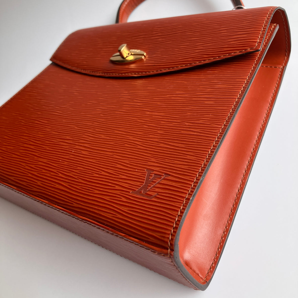 Louis Vuitton Vintage Malesherbes Brown Epi Top Handle Bag