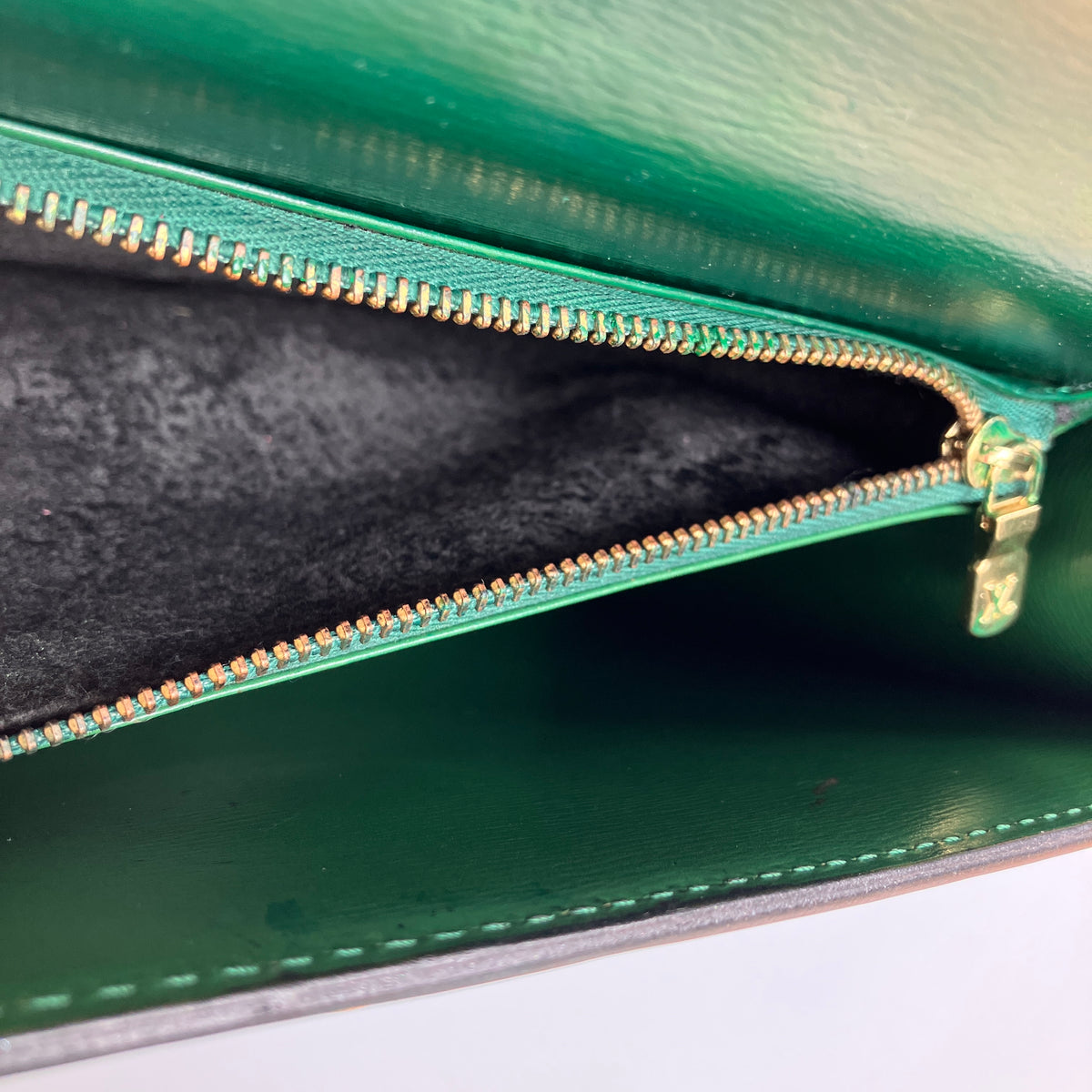 Louis Vuitton Vintage Malesherbes Green Epi Top Handle Bag