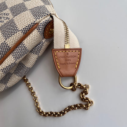 Louis Vuitton Eva PM Damier Azur Clutch/ Crossbody Bag
