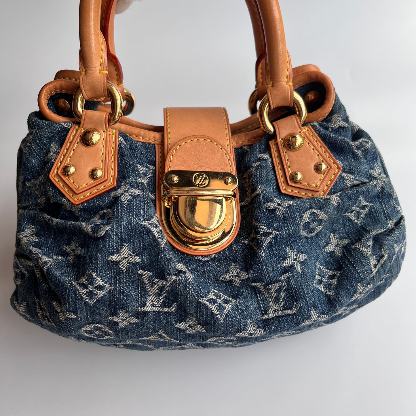 Louis Vuitton Pleaty Denim Top Handle Bag