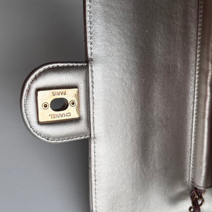 Chanel Quilted Gradient Metallic Lambskin Like A Wallet Flap Crossbody Bag