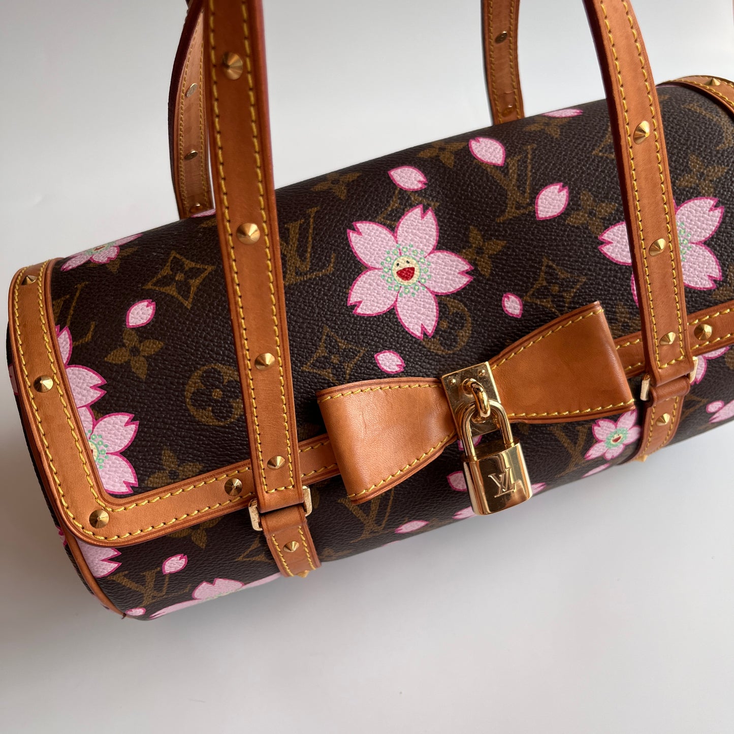 Louis Vuitton x Takashi Murakami Papillon Cherry Blossoms Top Handle Bag NO KEY