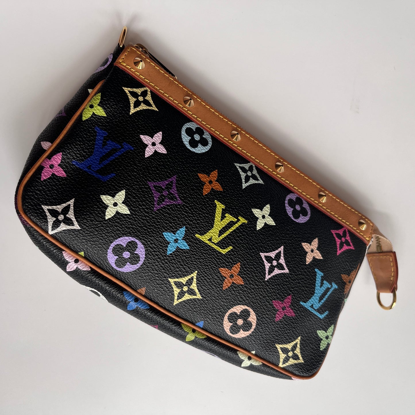 Louis Vuitton x Takashi Murakami Black Multicolor Pochette