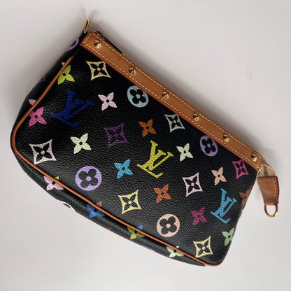 Louis Vuitton x Takashi Murakami Black Multicolor Pochette