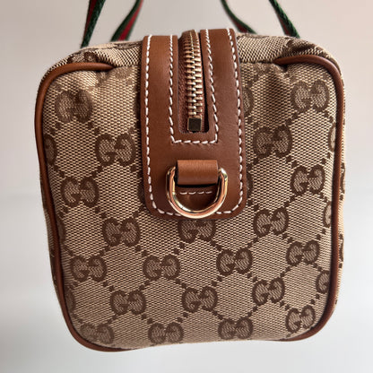 Gucci Canvas Mini Boston Crossbody Bag