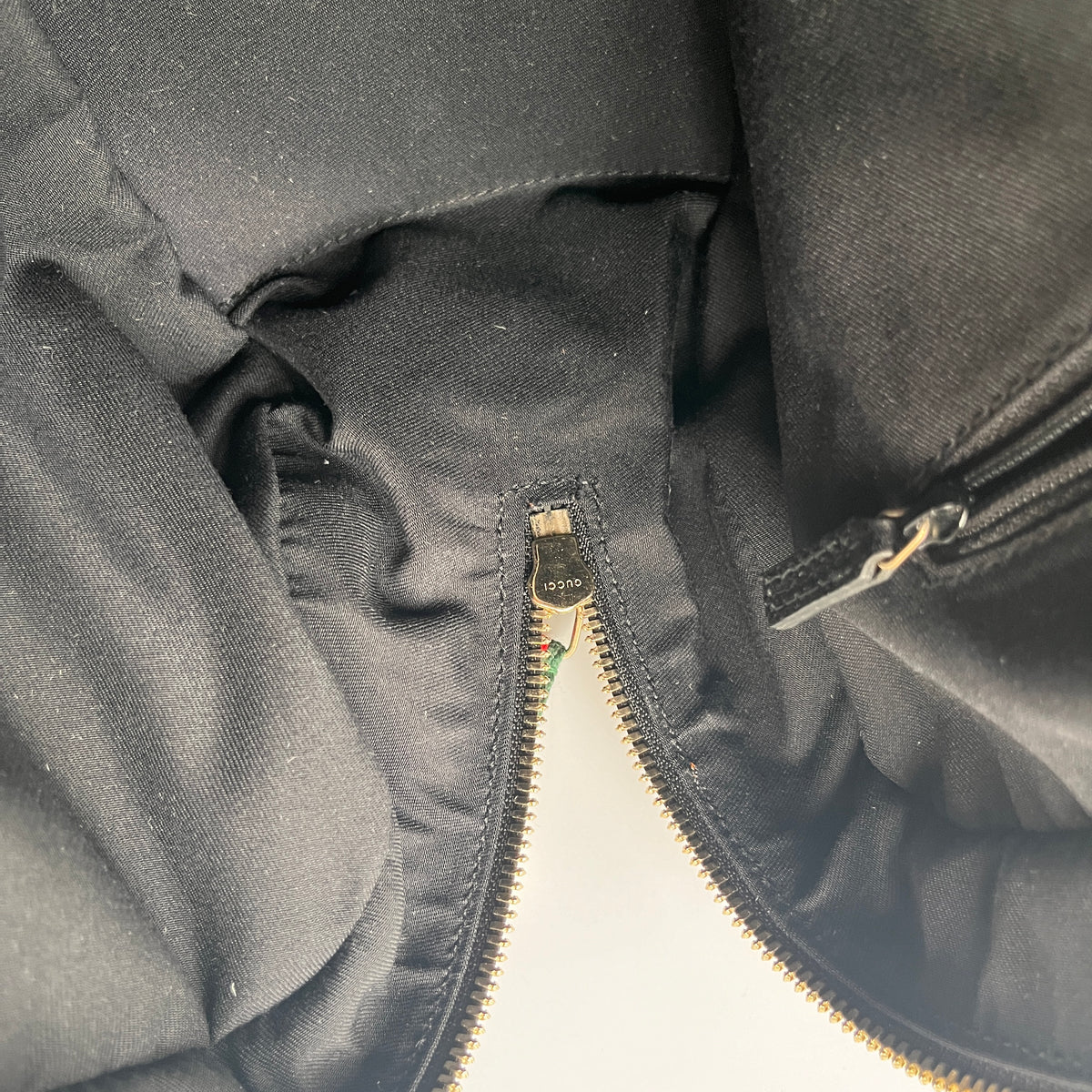 Gucci Princy Black Canvas Sherry Line Shoulder Bag