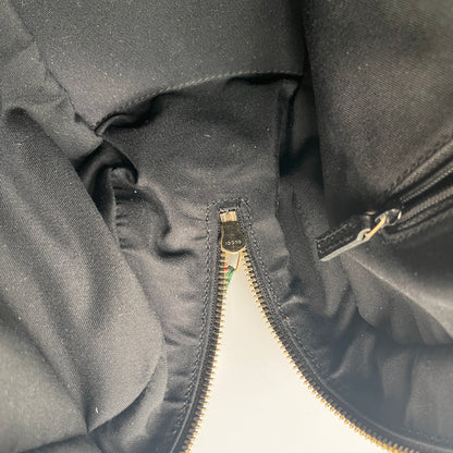 Gucci Princy Black Canvas Sherry Line Shoulder Bag