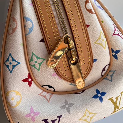 Louis Vuitton x Takashi Murakami White Multicolor Priscilla Handbag