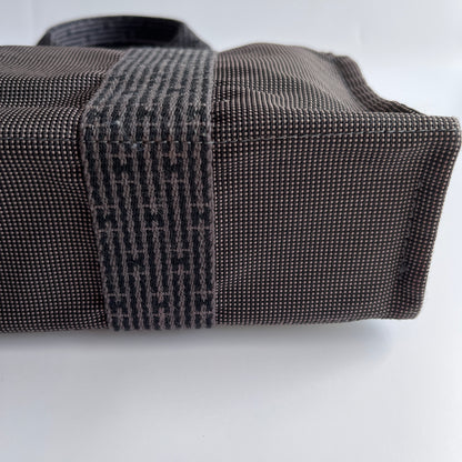 Hermes Herline PM Gray Canvas Tote Bag