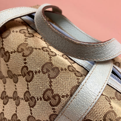 Gucci Vintage GG Canvas Tofu Top Handle Bag