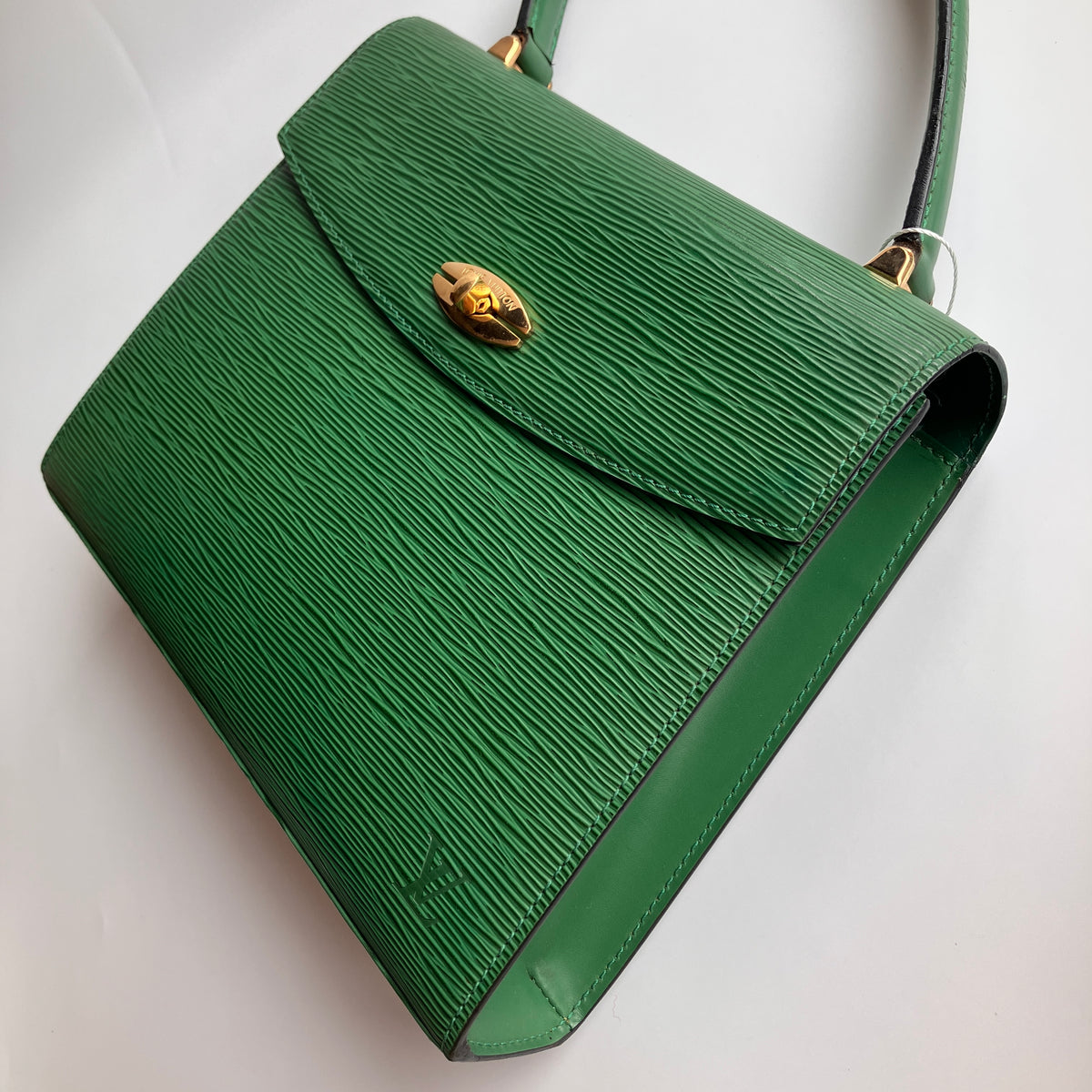 Louis Vuitton Vintage Malesherbes Green Epi Top Handle Bag