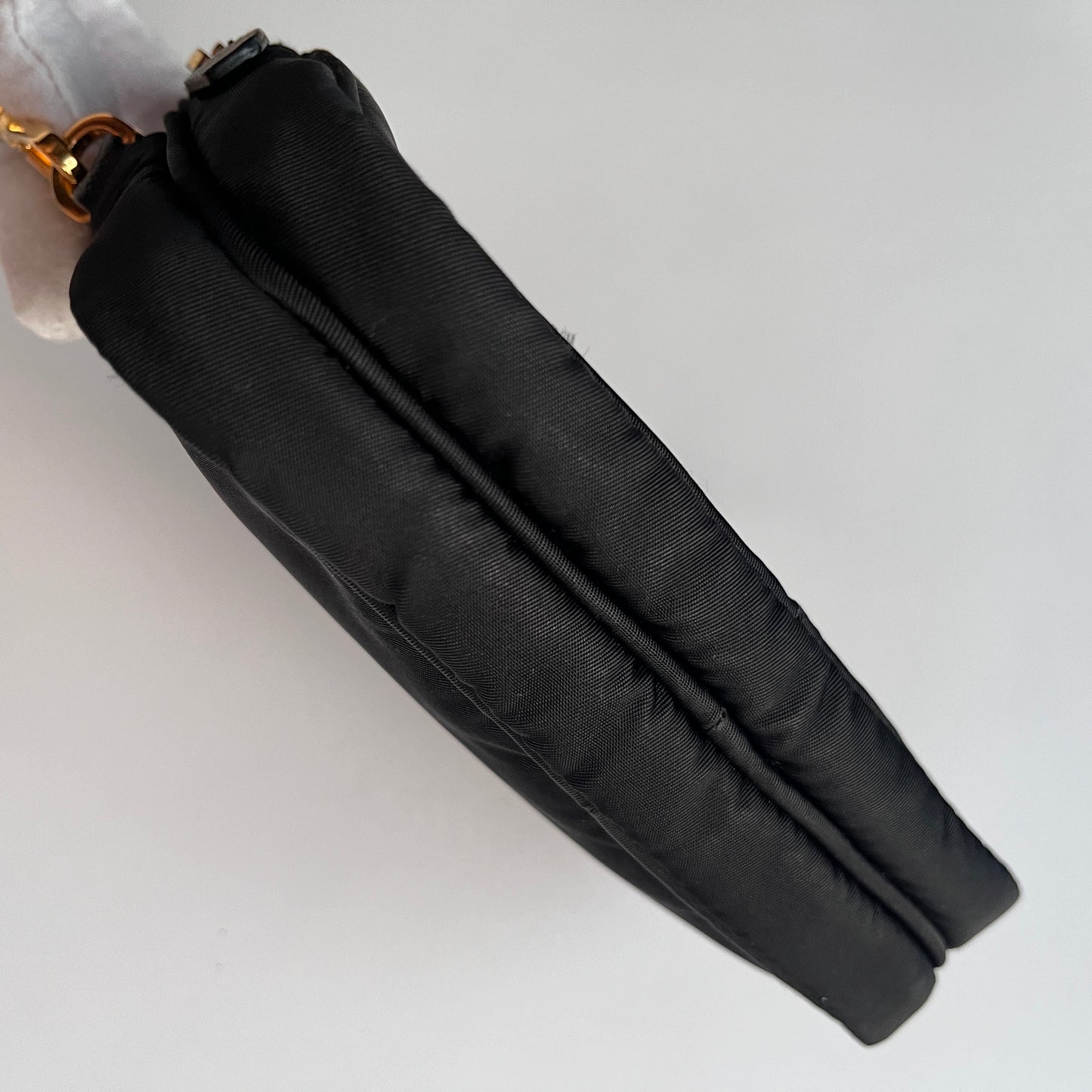Prada Black Nylon Double Zip Pouch/ Wristlet