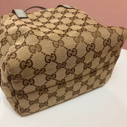 Gucci Vintage GG Canvas Tofu Top Handle Bag