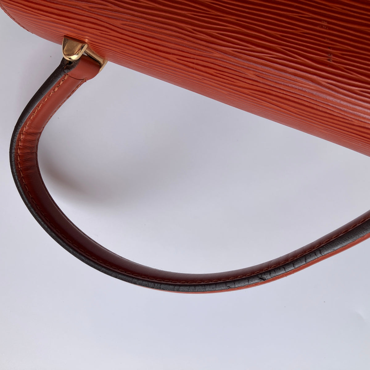 Louis Vuitton Vintage Malesherbes Brown Epi Top Handle Bag