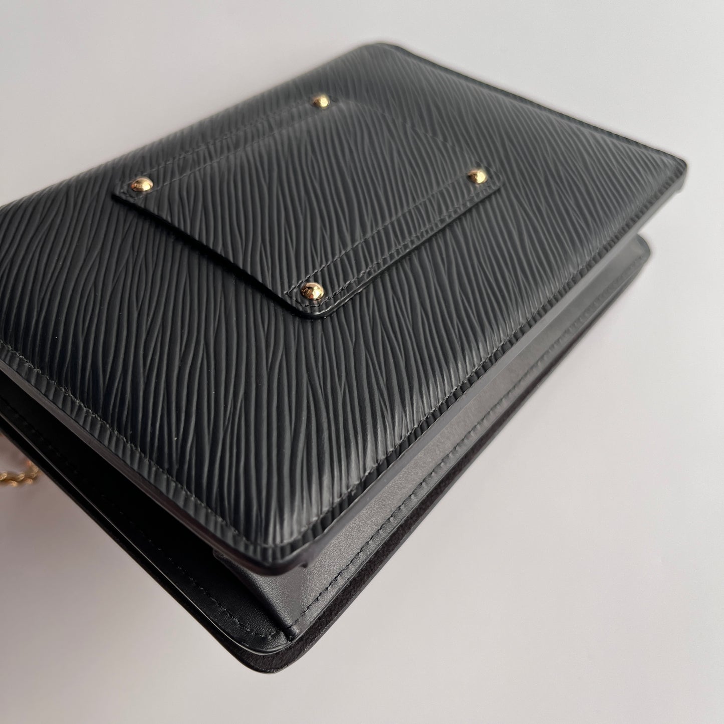 Louis Vuitton Black Epi Twist Wallet on Chain GHW RFID