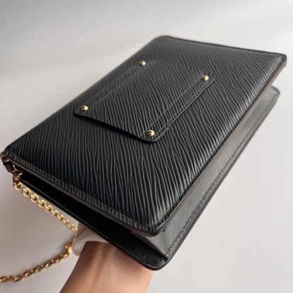 Louis Vuitton Black Epi Twist Wallet on Chain GHW RFID