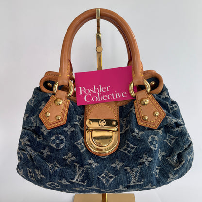 Louis Vuitton Pleaty Denim Top Handle Bag