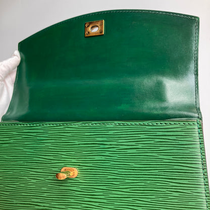 Louis Vuitton Vintage Malesherbes Green Epi Top Handle Bag