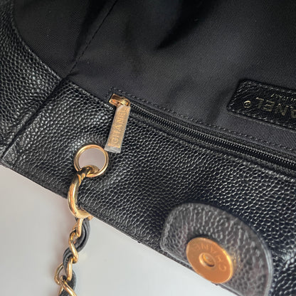 Chanel Vintage Black Caviar PST Tote Bag