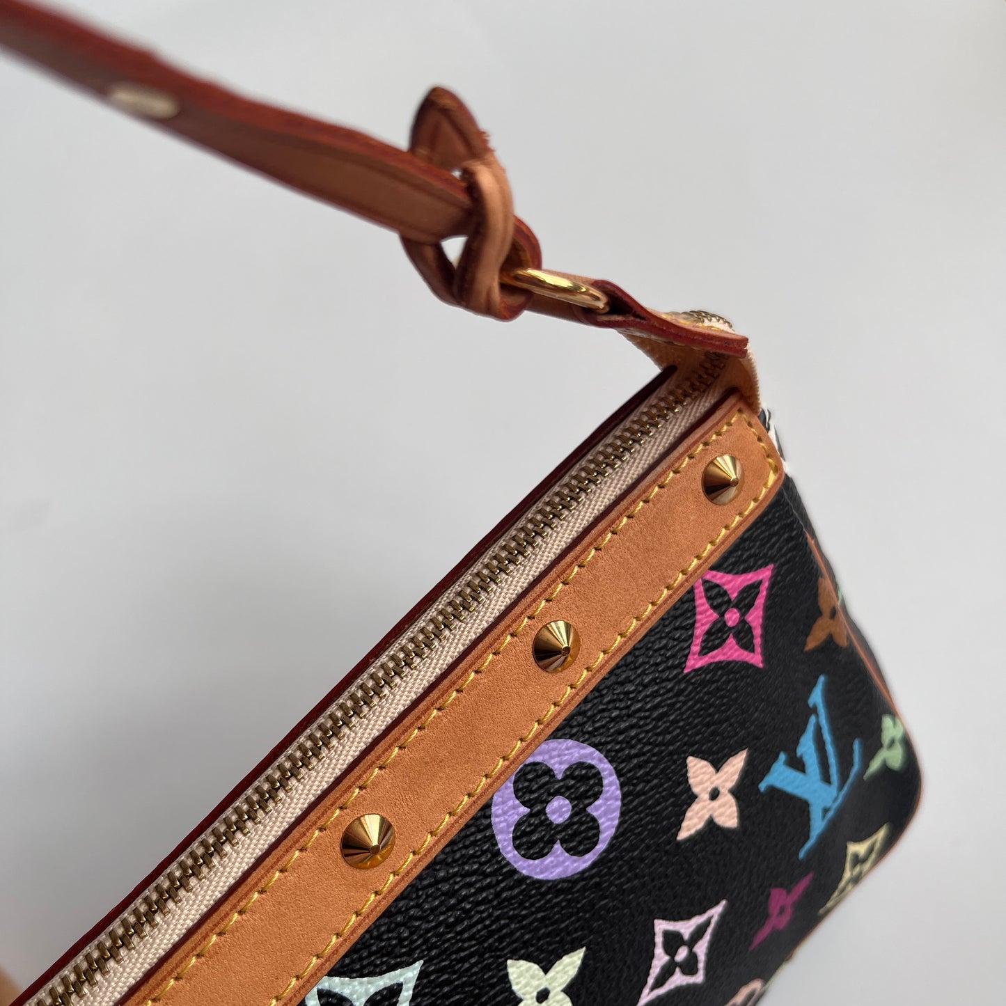 Louis Vuitton x Takashi Murakami Black Multicolor Pochette