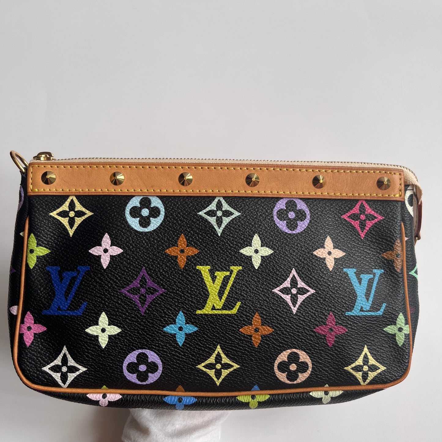 Louis Vuitton x Takashi Murakami Black Multicolor Pochette