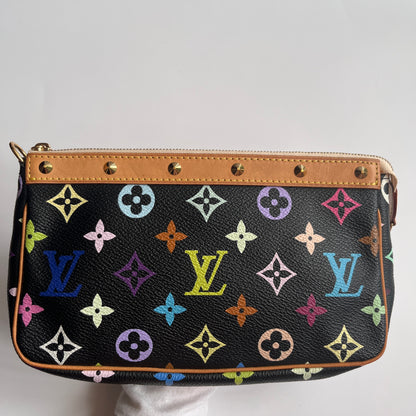 Louis Vuitton x Takashi Murakami Black Multicolor Pochette