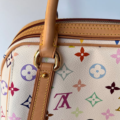 Louis Vuitton x Takashi Murakami White Multicolor Priscilla Handbag