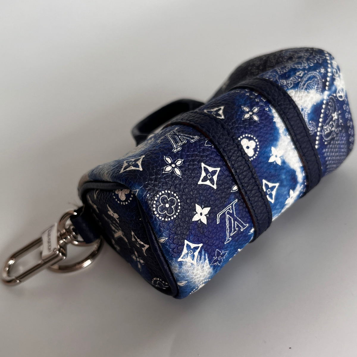 Louis Vuitton Blue Bandana Porto Craie Pouch/ Key Charm
