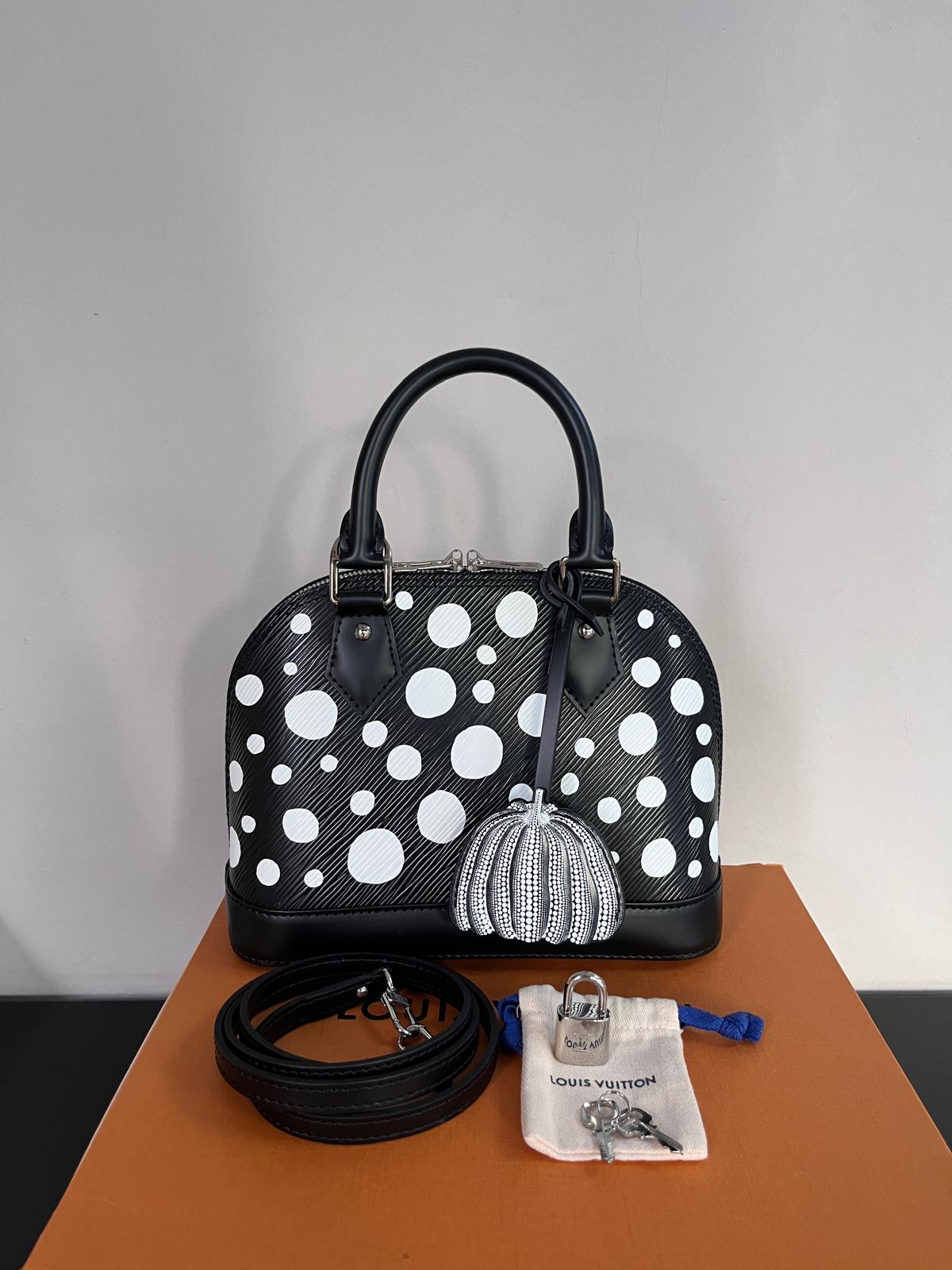 Louis Vuitton x Yayoi Kusama Alma BB Black Epi Crossbody Bag