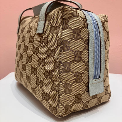 Gucci Vintage GG Canvas Tofu Top Handle Bag