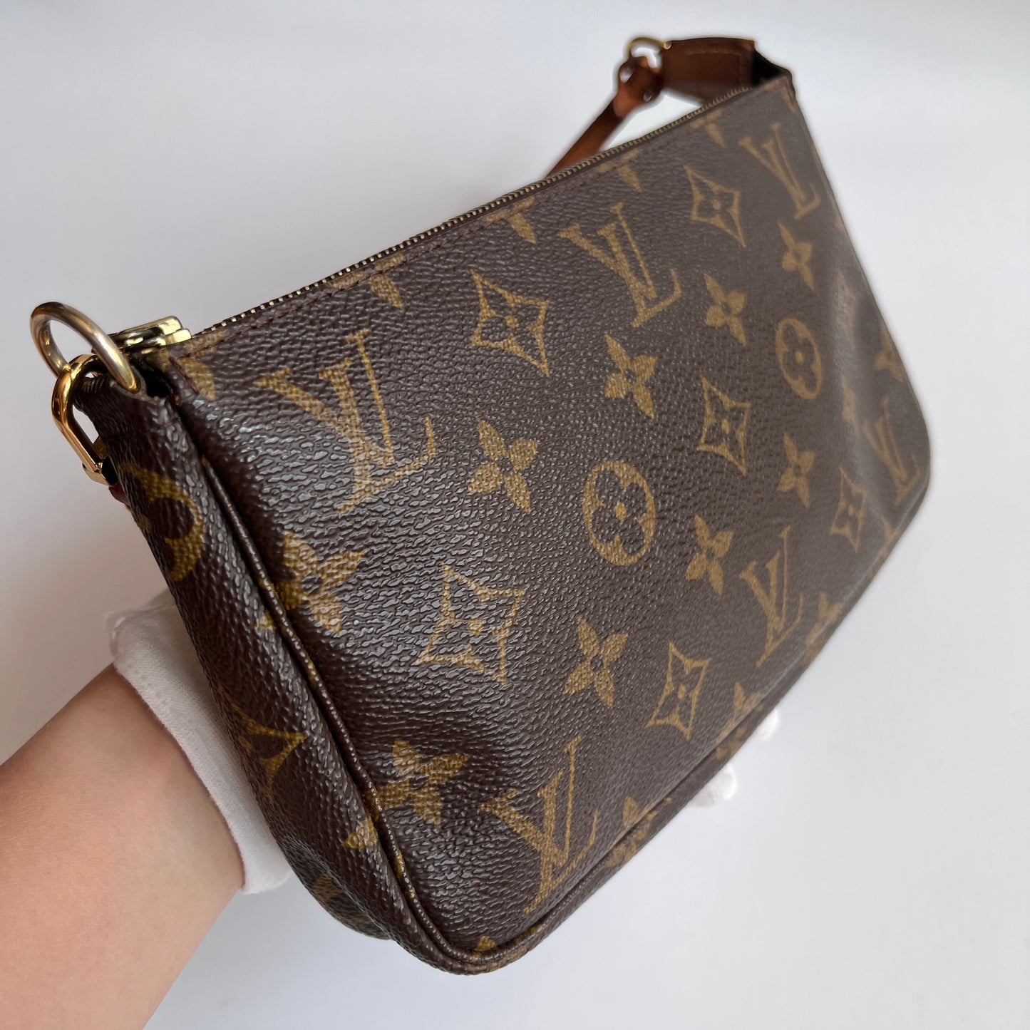 LV Vintage Monogram Pochette With Crossbody Strap