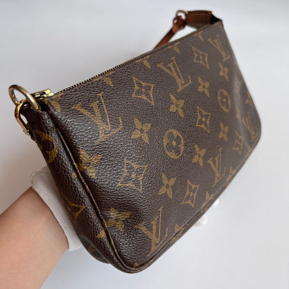 LV Vintage Monogram Pochette With Crossbody Strap