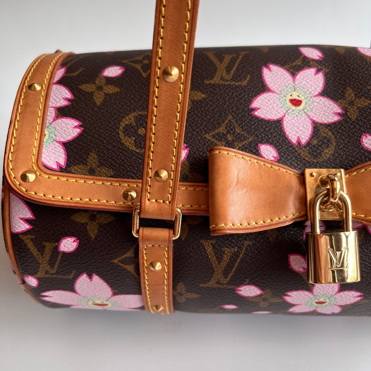 Louis Vuitton x Takashi Murakami Papillon Cherry Blossoms Top Handle Bag NO KEY