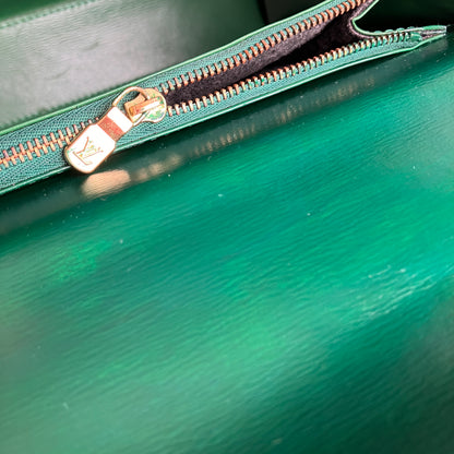 Louis Vuitton Vintage Malesherbes Green Epi Top Handle Bag