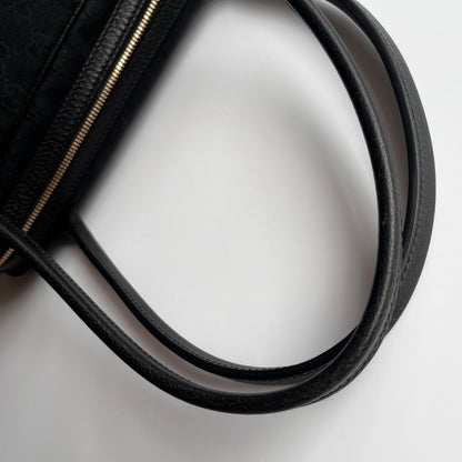 Gucci Princy Black Canvas Sherry Line Shoulder Bag